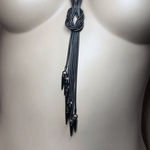 Gunmetal Spike Necklace
